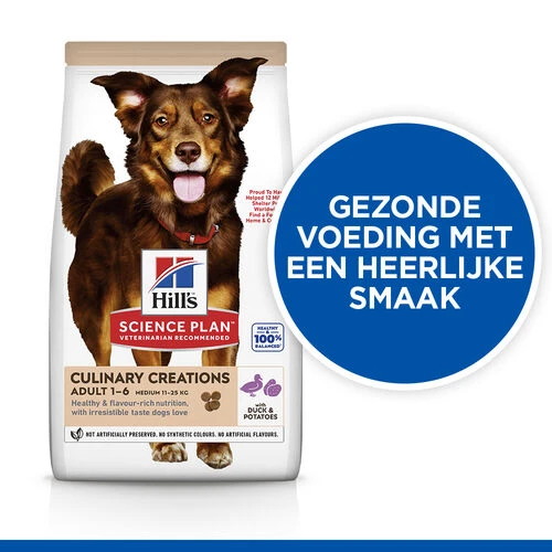 Hill's Science Plan Culinary Creations Eend En Aardappel Medium Hond 14kg 2 Hill's Science Plan Culinary Creations Eend En Aardappel Medium Hond 14kg - Afbeelding 2