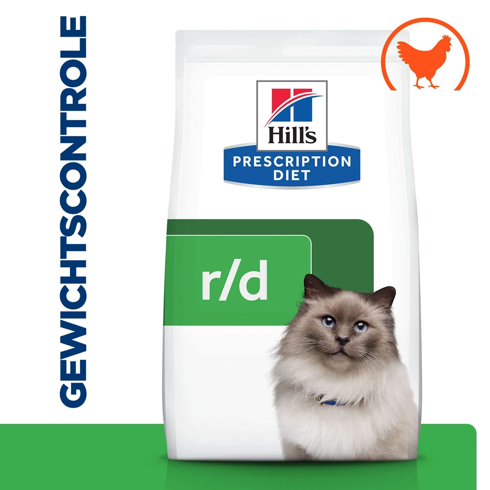 Hill's Prescription Diet R/d Weight Reduction Kattenvoer Met Kip 3kg 2 Hill's Prescription Diet R/d Weight Reduction Kattenvoer Met Kip 3kg - Afbeelding 2