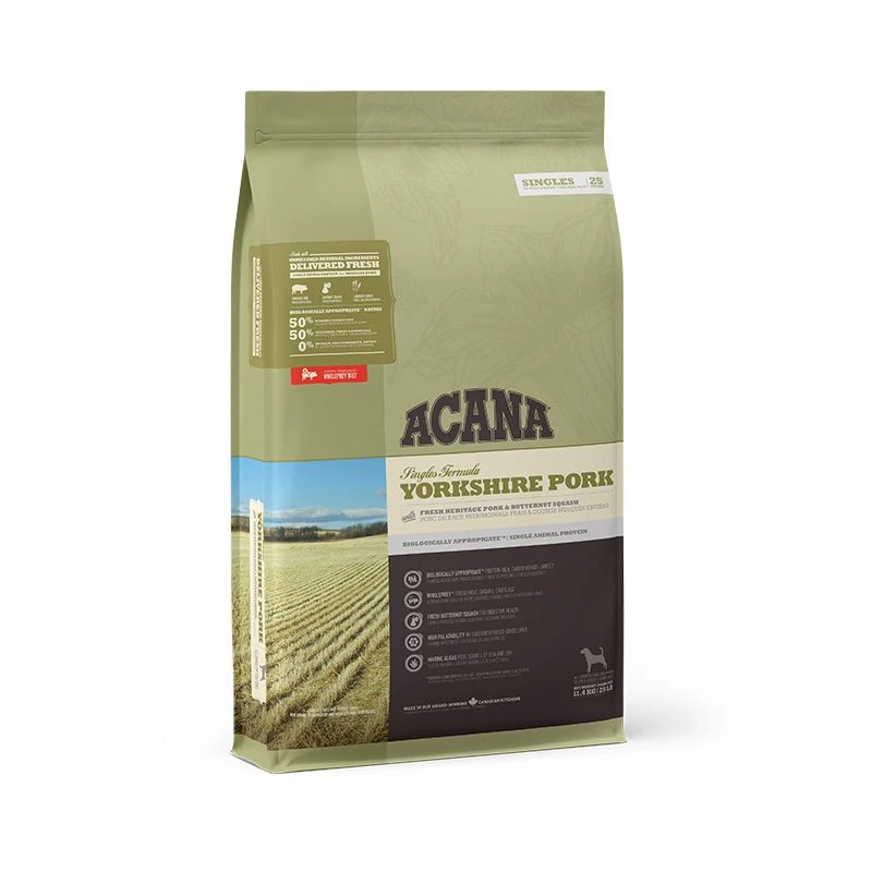 Acana Singles Yorkshire Pork Hond 11,4kg 1 Acana Singles Yorkshire Pork Hond 11,4kg