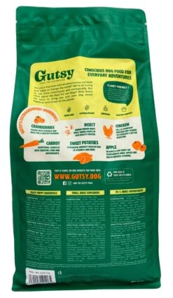 Gutsy Chicken Munchies Puppy 2kg -Dierbenodigdheden Verkoop Gutsy Chicken Munchies Puppy Achterkant Zak