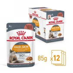 Royal Canin Hair & Skin Care Natvoer In Gravy Kattenvoer 12x85g -Dierbenodigdheden Verkoop Royal Canin Hair Skin Care Gravy Kat NL 04