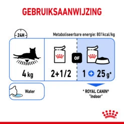 Royal Canin Indoor Sterilised In Jelly Kattenvoer 12x85g -Dierbenodigdheden Verkoop Royal Canin Indoor Sterilised Jelly Kat NL Dosage