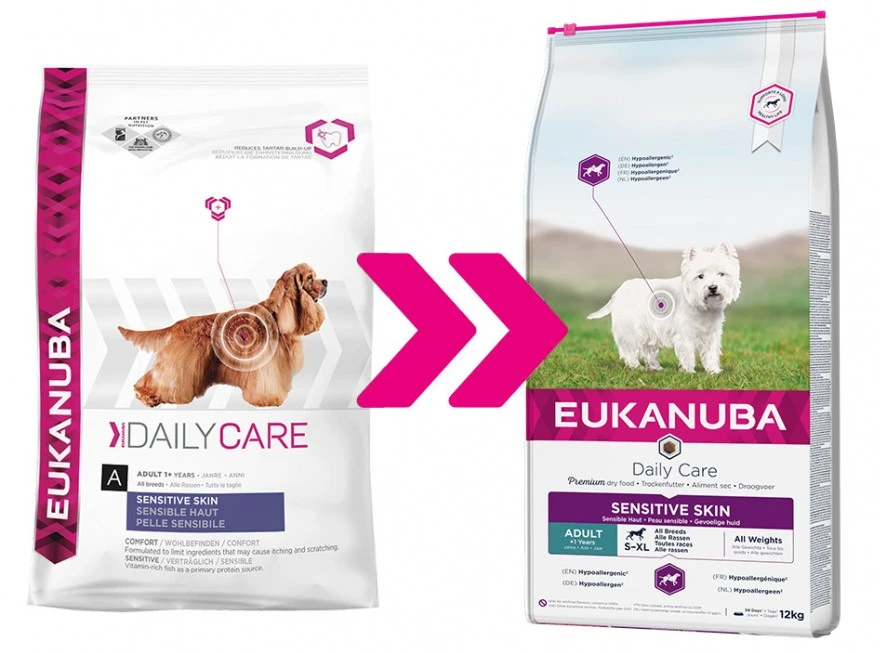 Eukanuba Daily Care Sensitive Skin – Hondenvoer – 12kg 2 Eukanuba Daily Care Sensitive Skin – Hondenvoer – 12kg - Afbeelding 2