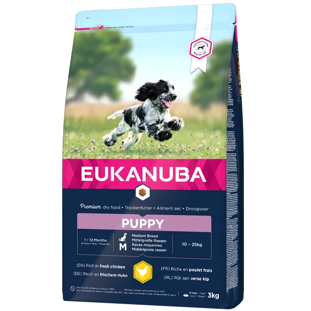 Eukanuba Puppy&Junior Medium Breed – Hondenvoer – 3kg 1 Eukanuba Puppy&Junior Medium Breed – Hondenvoer – 3kg
